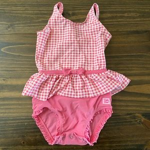 Ruffle Butts Girls Gingham Swimsuit Size 3T
